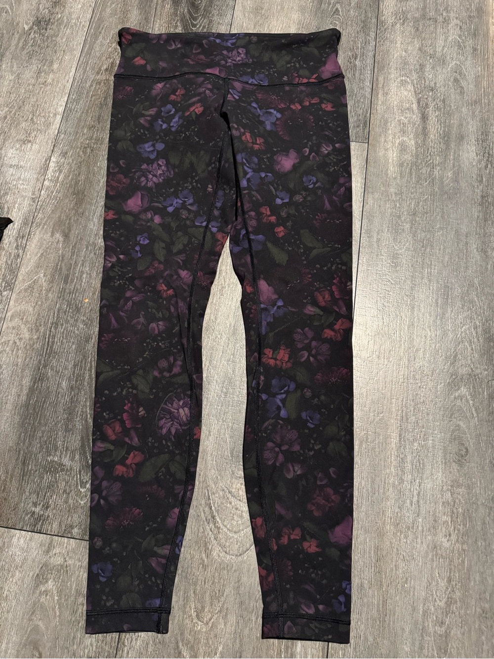 lululemon athletica Black Floral Print Leggings
